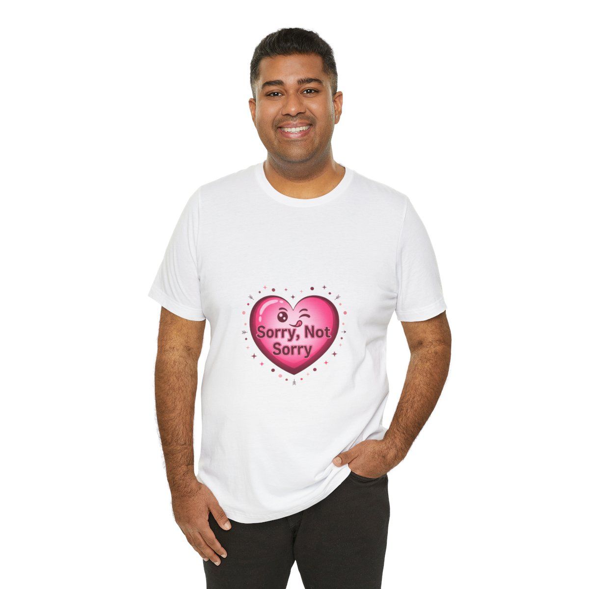 Sorry Not Sorry Heart Tee | anti love graphic, edgy heart tee