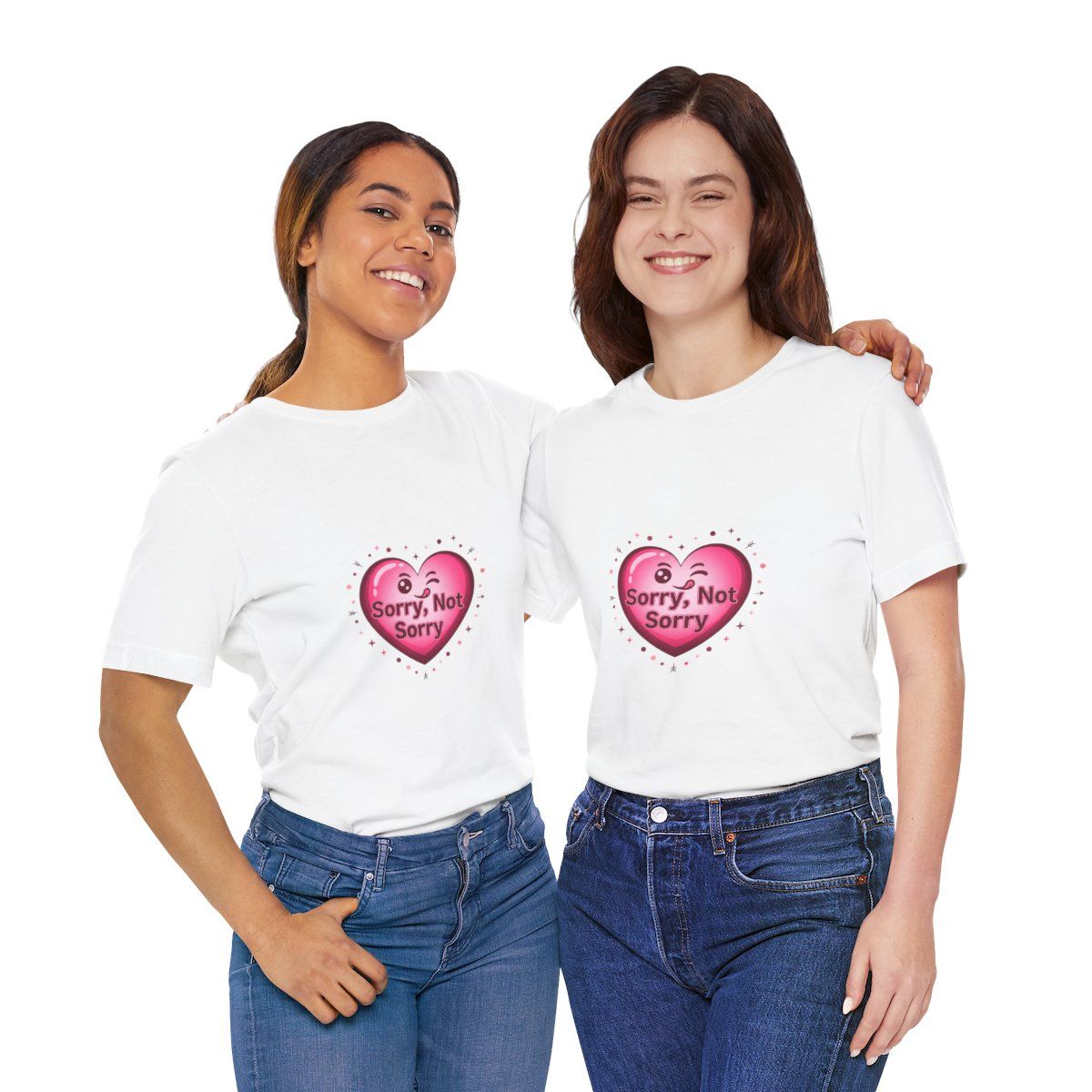Sorry Not Sorry Heart Tee | anti love graphic, edgy heart tee