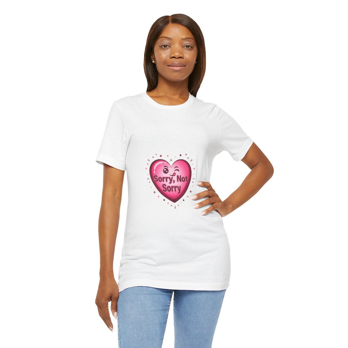 Sorry Not Sorry Heart Tee | anti love graphic, edgy heart tee