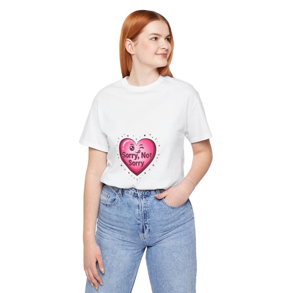 Sorry Not Sorry Heart Tee | anti love graphic, edgy heart tee