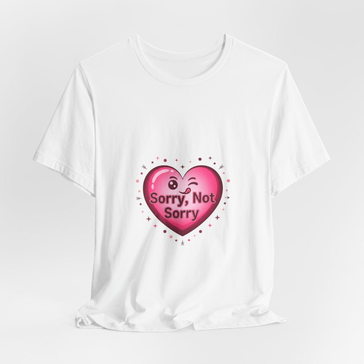Sorry Not Sorry Heart Tee | anti love graphic, edgy heart tee