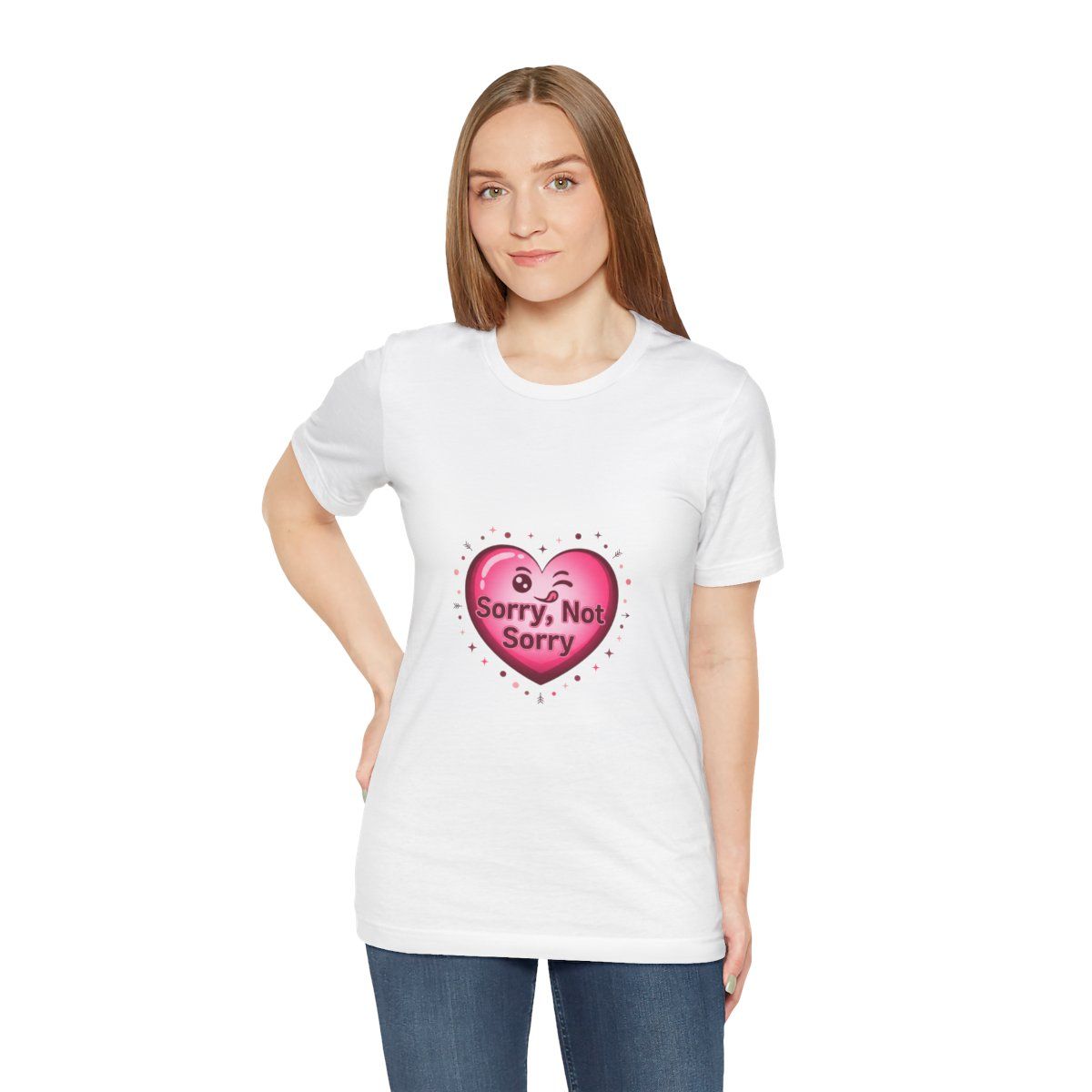 Sorry Not Sorry Heart Tee | anti love graphic, edgy heart tee