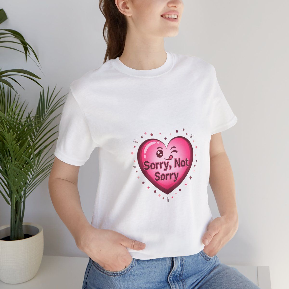 Sorry Not Sorry Heart Tee | anti love graphic, edgy heart tee