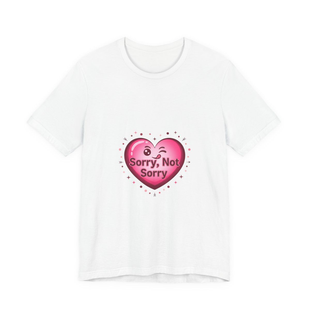 Sorry Not Sorry Heart Tee | anti love graphic, edgy heart tee