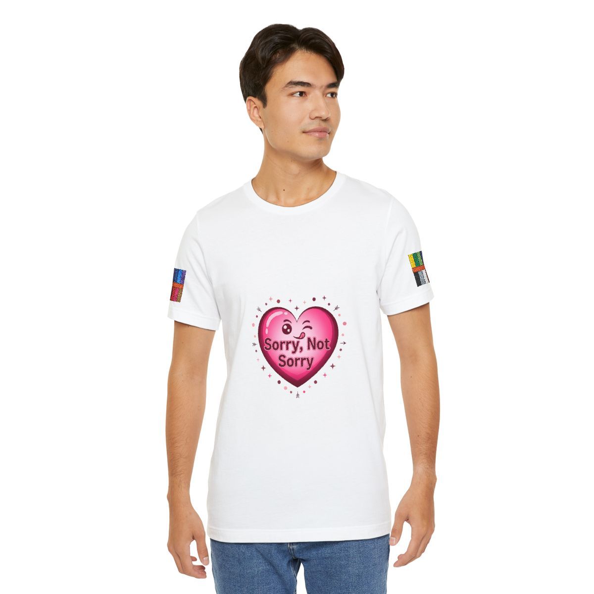 Sorry Not Sorry Heart Tee | anti love graphic, edgy heart tee