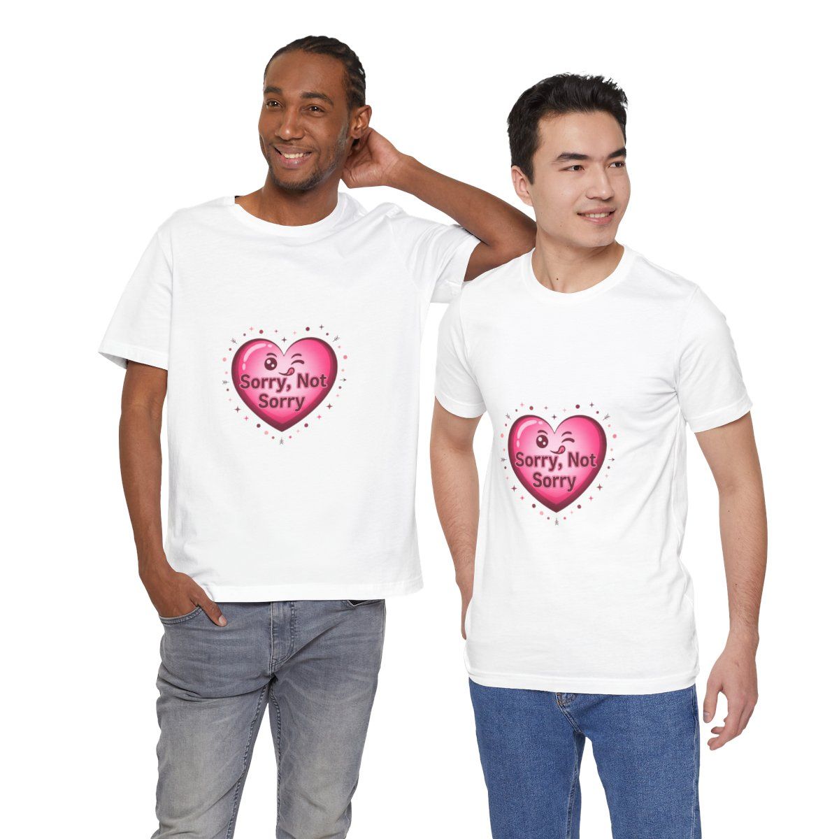 Sorry Not Sorry Heart Tee | anti love graphic, edgy heart tee