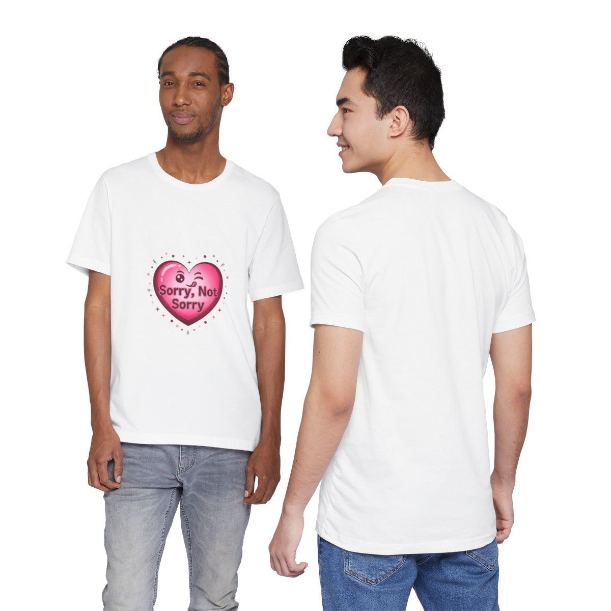 Sorry Not Sorry Heart Tee | anti love graphic, edgy heart tee