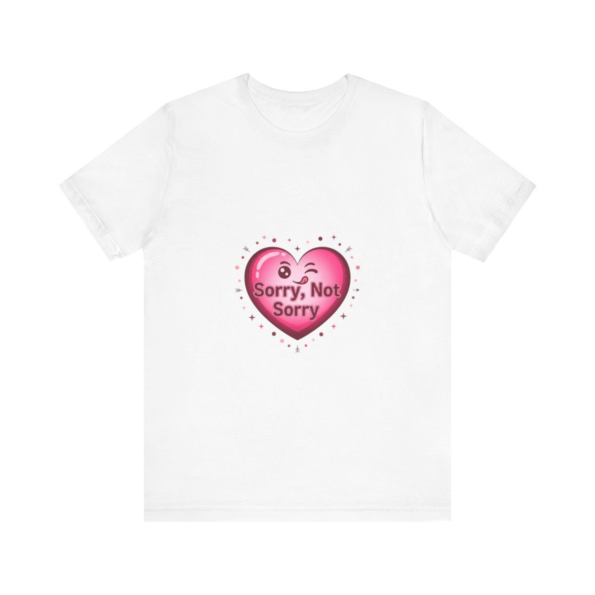Sorry Not Sorry Heart Tee | anti love graphic, edgy heart tee