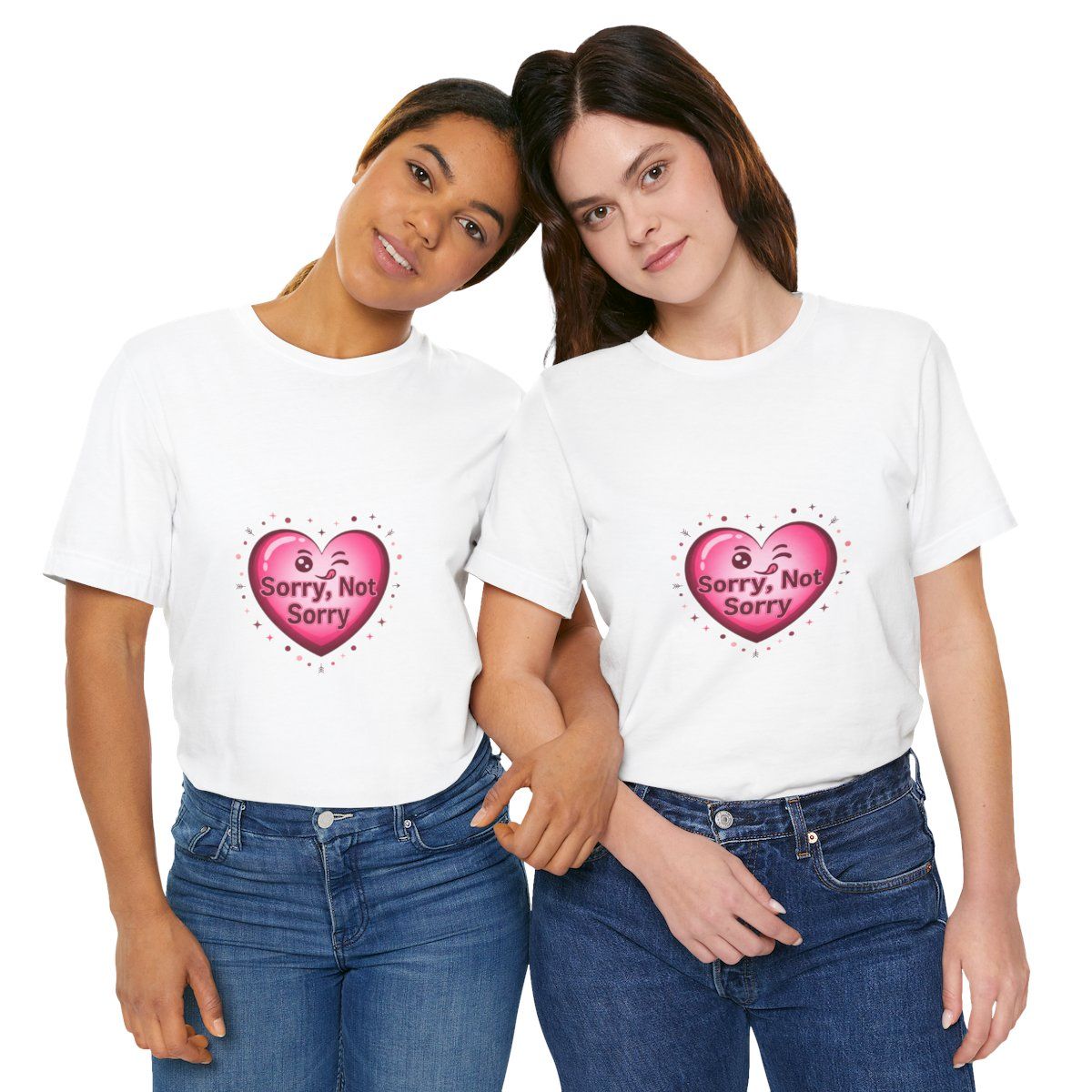 Sorry Not Sorry Heart Tee | anti love graphic, edgy heart tee