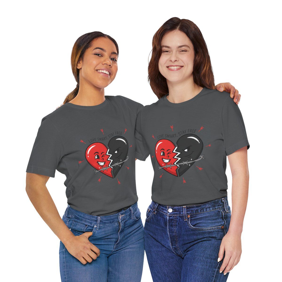Split Dark Heart Tee | anti love graphic, edgy heart tee