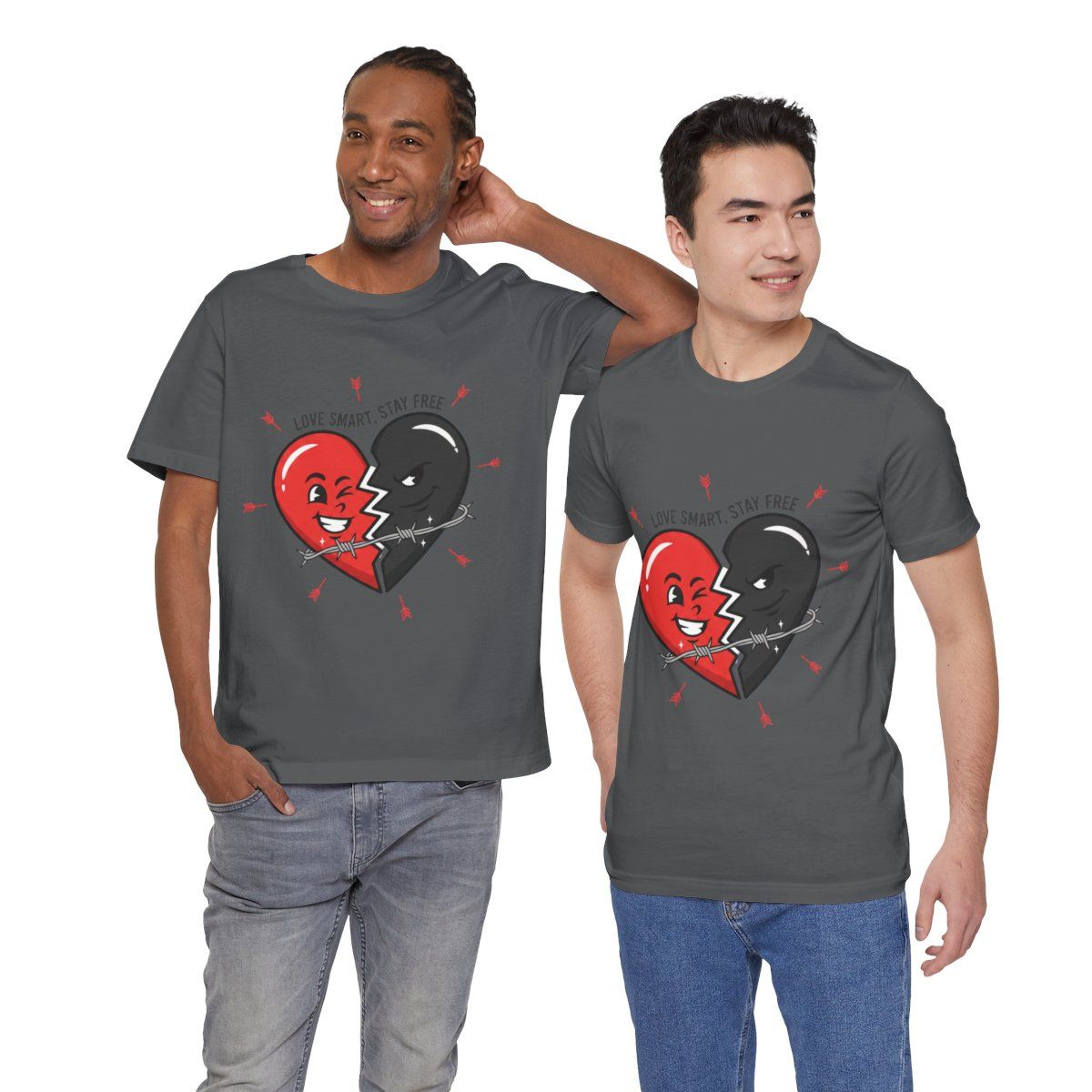 Split Dark Heart Tee | anti love graphic, edgy heart tee