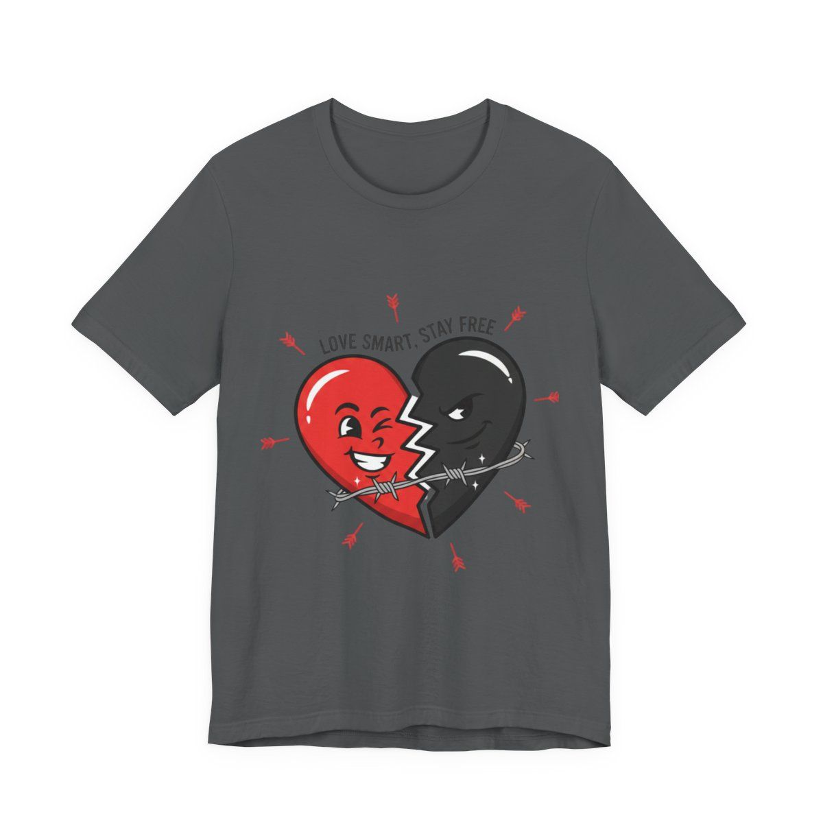 Split Dark Heart Tee | anti love graphic, edgy heart tee