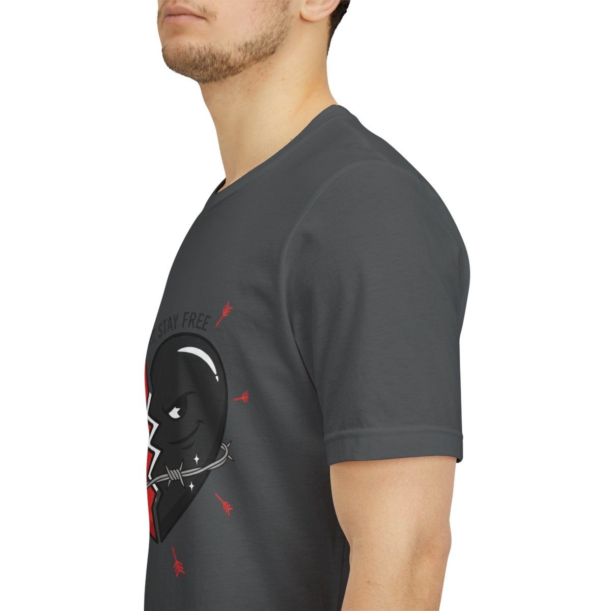 Split Dark Heart Tee | anti love graphic, edgy heart tee