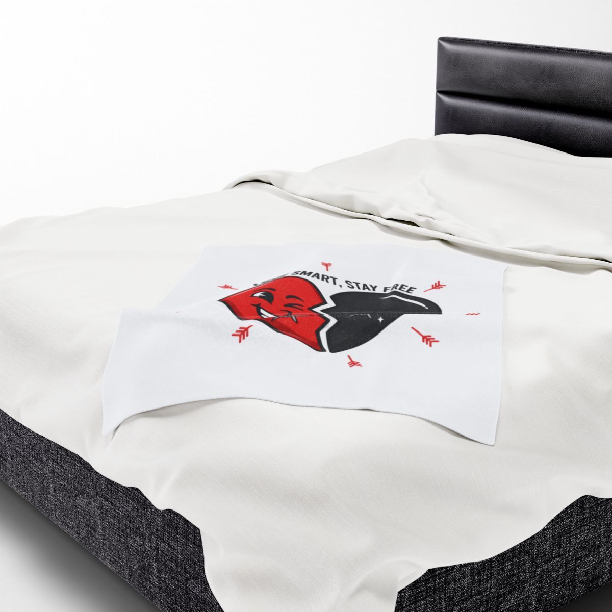 Split Heart Illustration Blanket | anti love, edgy Valentine dark heart