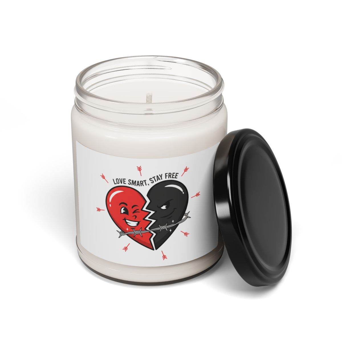 Snarky Split Heart Candle | Soy Candle, Anti‑Valentine, Edgy Heart