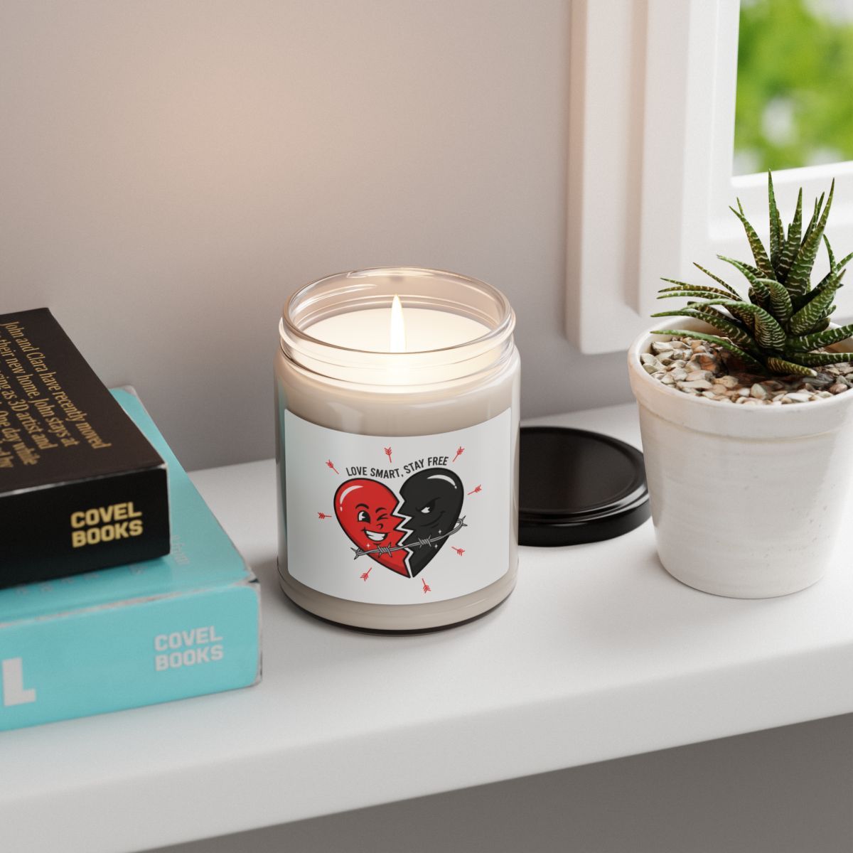 Snarky Split Heart Candle | Soy Candle, Anti‑Valentine, Edgy Heart