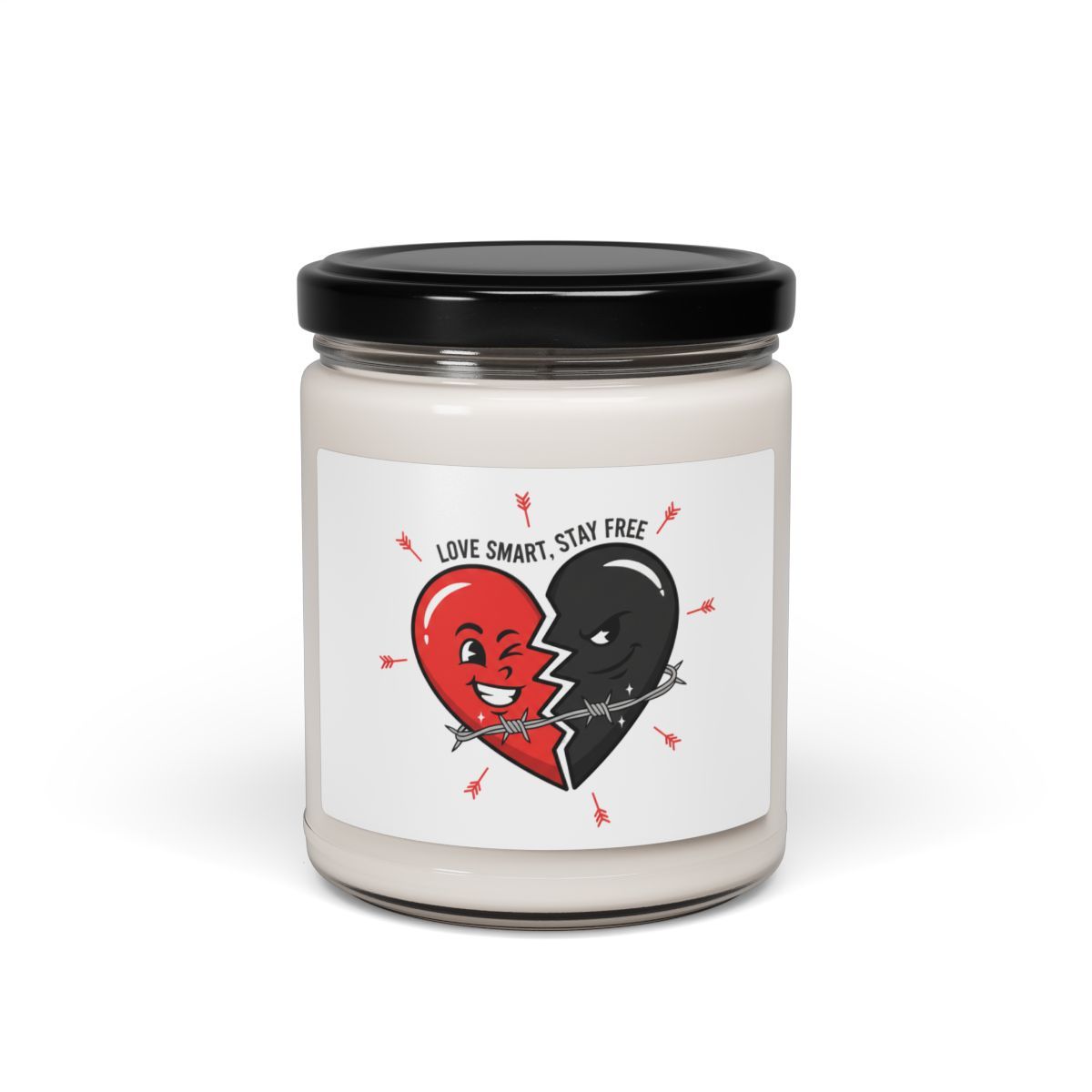 Snarky Split Heart Candle | Soy Candle, Anti‑Valentine, Edgy Heart
