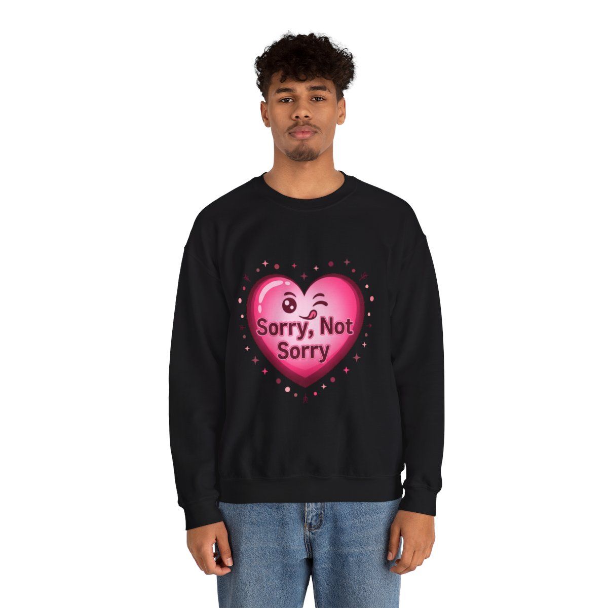 Sorry Not Sorry ironic anti Valentine Sweatshirt | Anti-Valentine