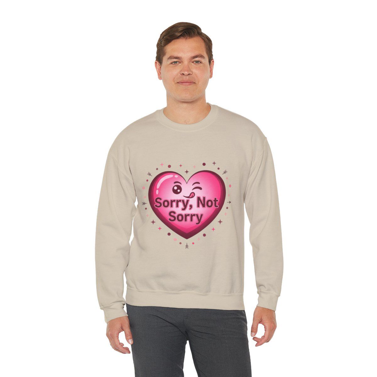 Sorry Not Sorry ironic anti Valentine Sweatshirt | Anti-Valentine