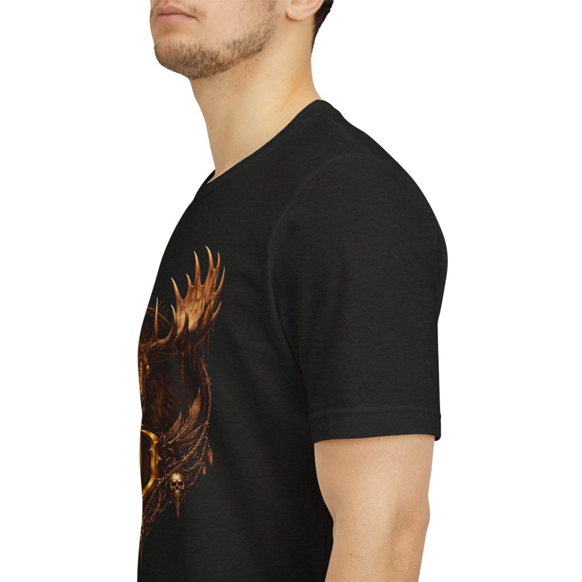 Moose Forge Emblem T-Shirt | Nonadawn Foundry Series | Industrial Wildlife Badge | Dark Gothic Streetwear