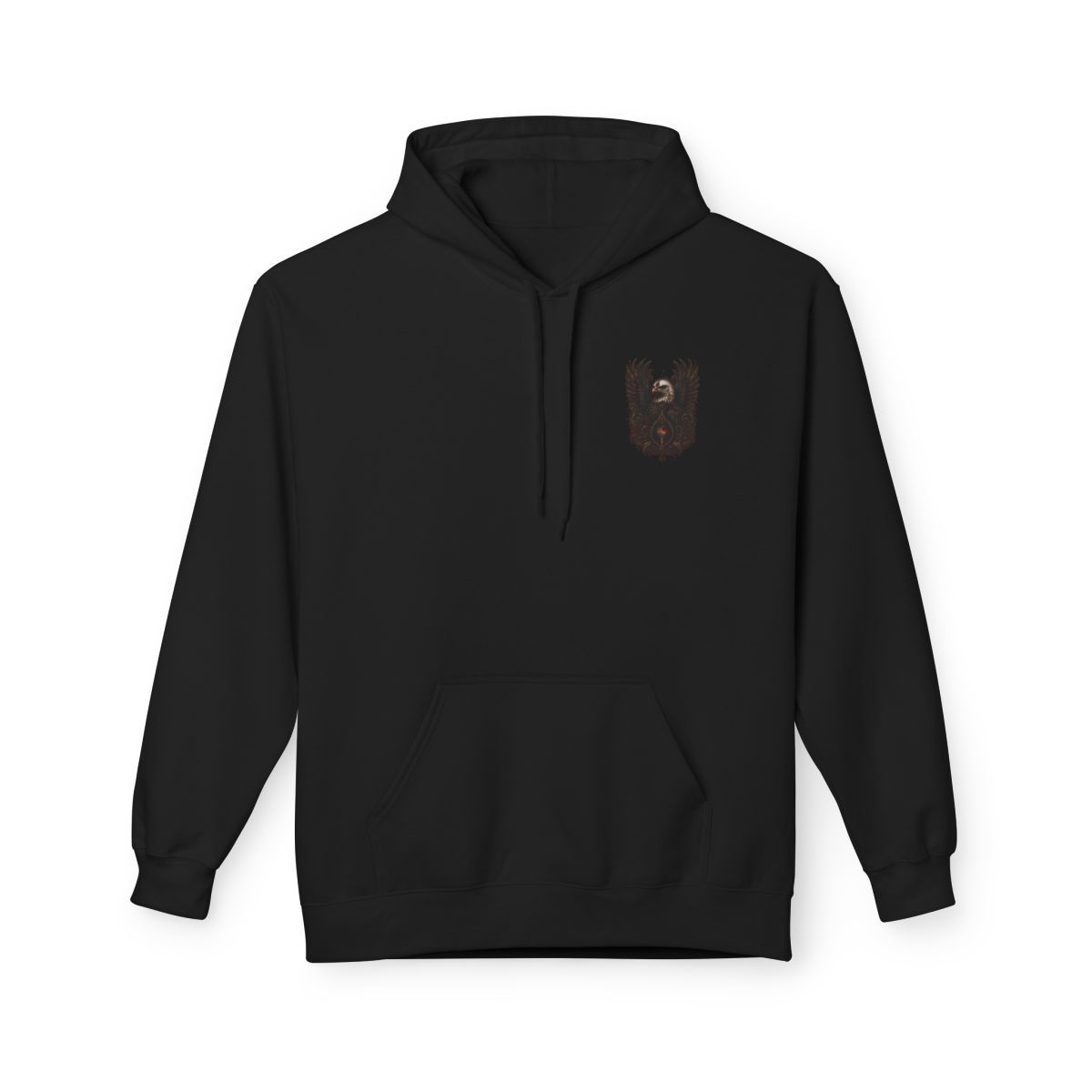 Majestic Eagle Crest Hoodie | Vintage Tribal Wings, Dark Graphic Pullover