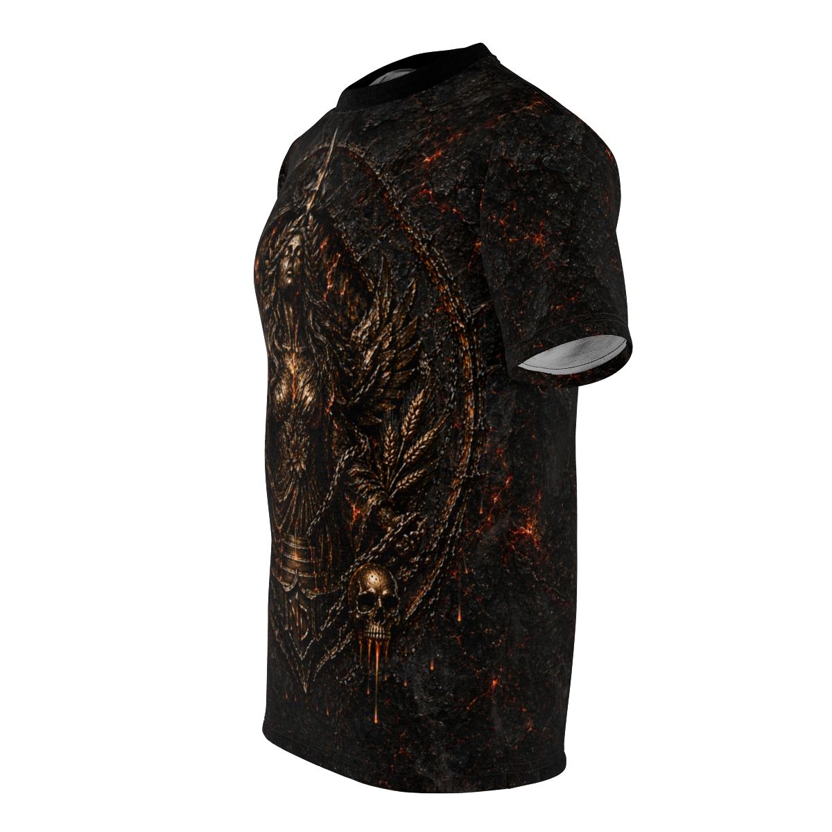 Nonadawn Virgo Unisex Cut &amp; Sew Tee (AOP) | Dark Fantasy Virgo Zodiac Shirt | Gothic Astrology Apparel