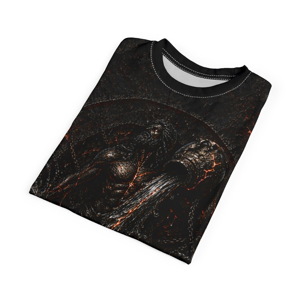 Nonadawn Aquarius Unisex Cut &amp; Sew Tee (AOP) | Dark Fantasy Water Bearer Zodiac Shirt | Gothic Astrology Apparel