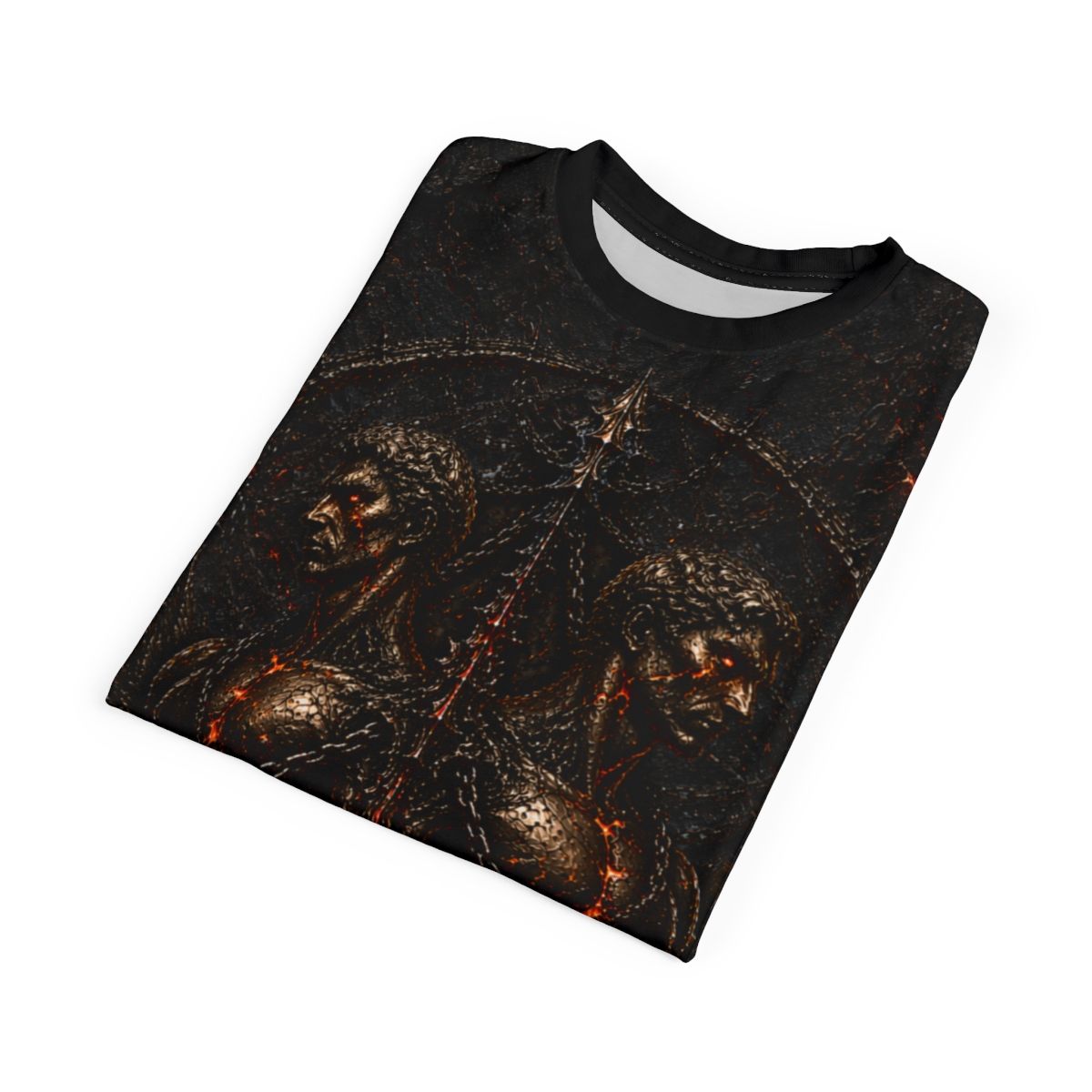 Nonadawn Gemini Unisex Cut &amp; Sew Tee (AOP) | Dark Fantasy Twin Zodiac Shirt | Gothic Astrology Apparel