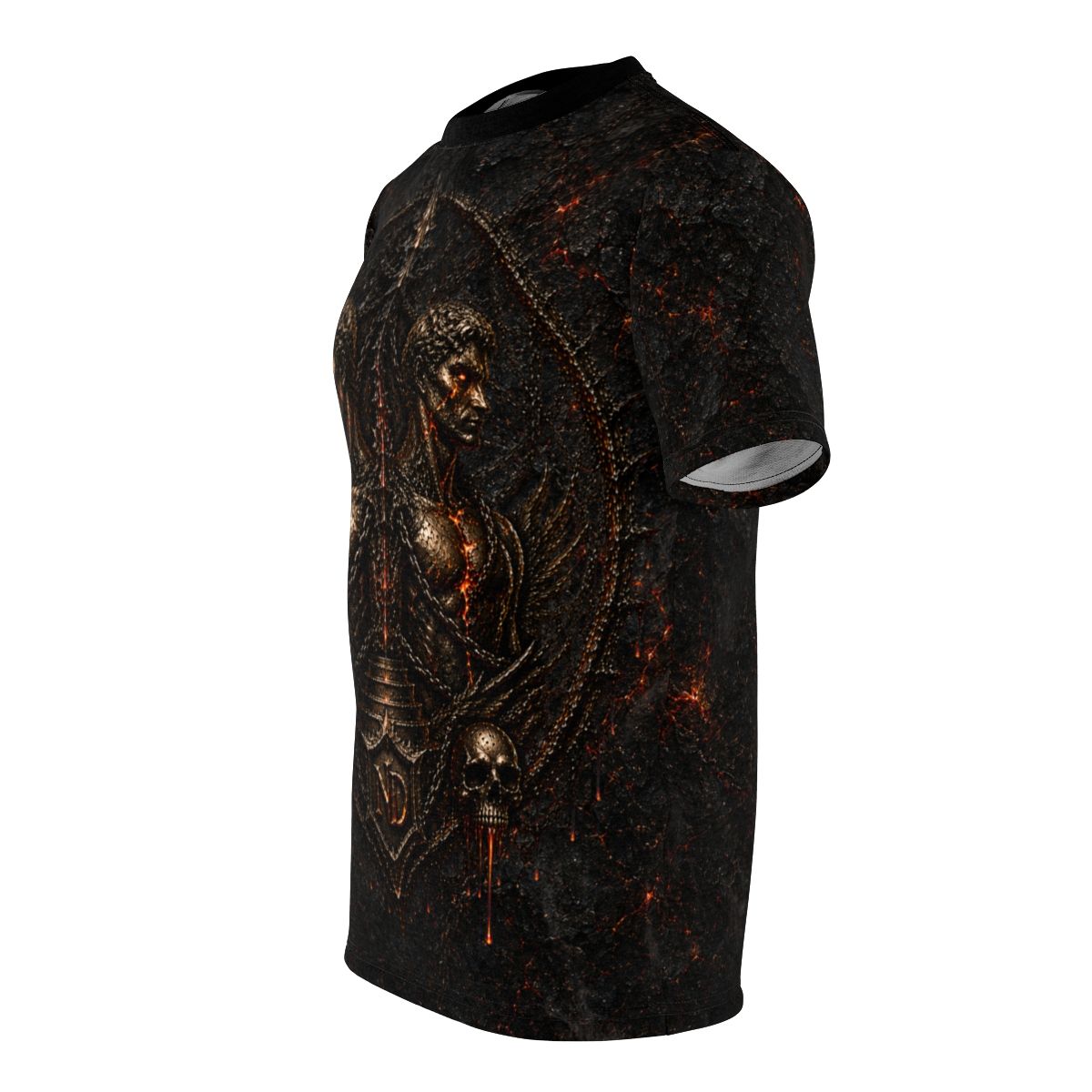 Nonadawn Gemini Unisex Cut &amp; Sew Tee (AOP) | Dark Fantasy Twin Zodiac Shirt | Gothic Astrology Apparel