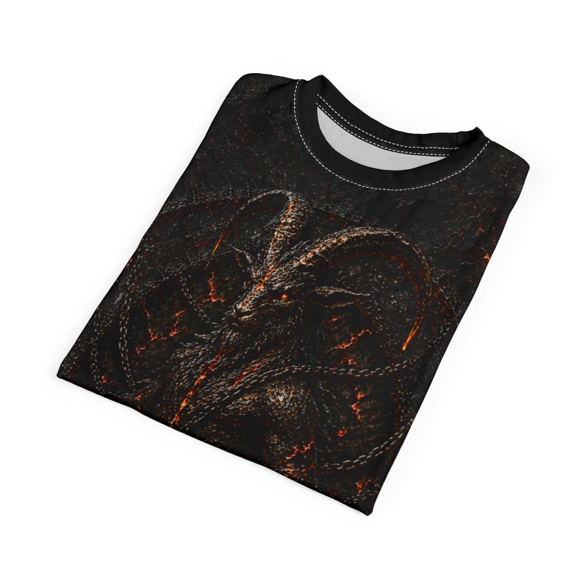 Nonadawn Capricorn Unisex Cut &amp; Sew Tee (AOP) | Dark Fantasy Capricorn Zodiac Shirt | Gothic Astrology Apparel