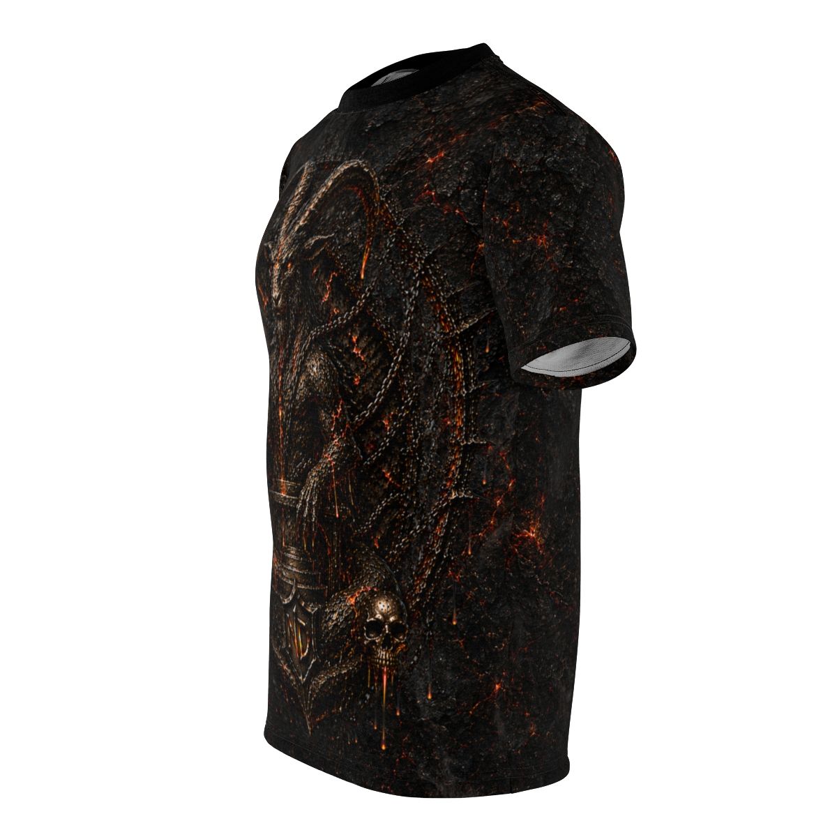 Nonadawn Capricorn Unisex Cut &amp; Sew Tee (AOP) | Dark Fantasy Capricorn Zodiac Shirt | Gothic Astrology Apparel