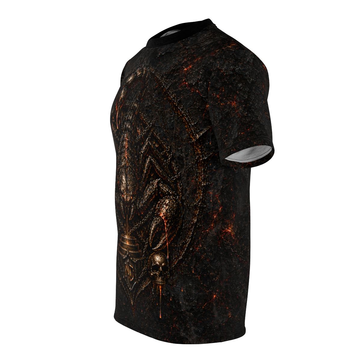 Nonadawn Scorpio Unisex Cut &amp; Sew Tee (AOP) | Dark Fantasy Scorpion Zodiac Shirt | Gothic Astrology Apparel