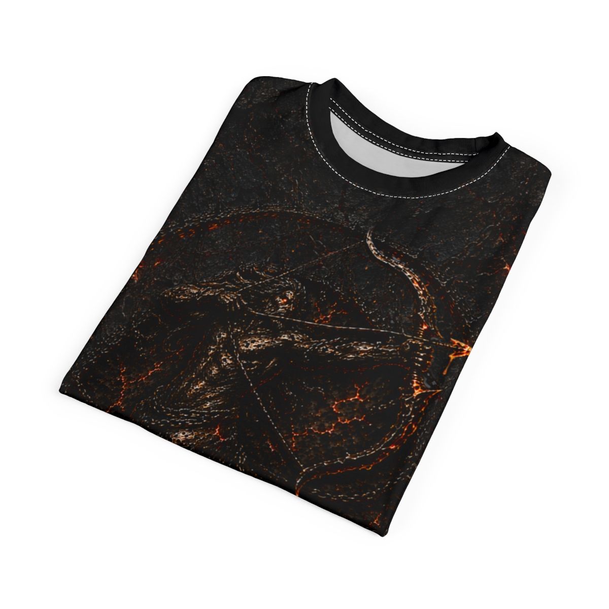 Nonadawn Sagittarius Unisex Cut &amp; Sew Tee (AOP) | Dark Fantasy Archer Zodiac Shirt | Gothic Astrology Apparel