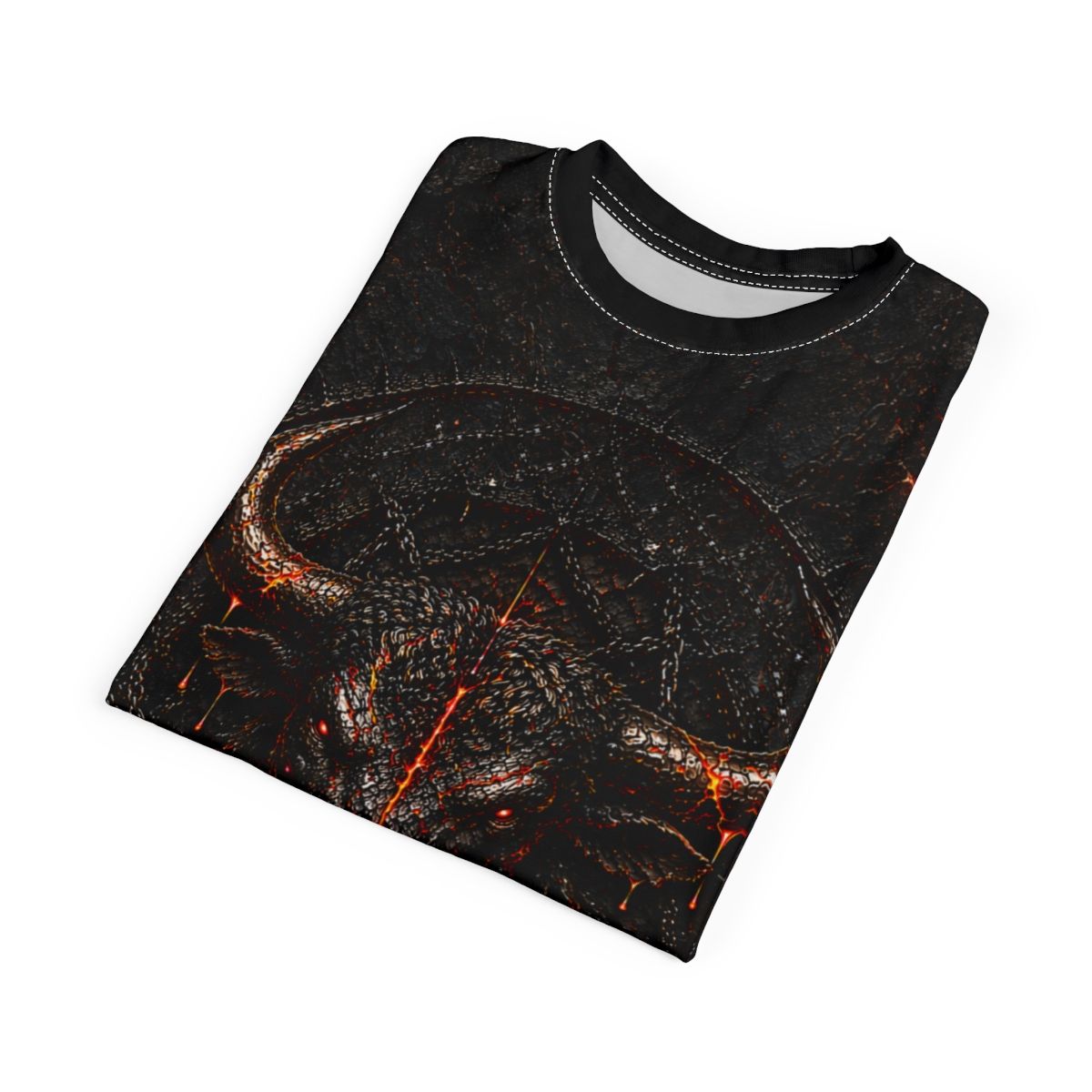 Nonadawn Taurus Unisex Cut &amp; Sew Tee (AOP) | Dark Fantasy Bull Zodiac Shirt | Gothic Astrology Apparel