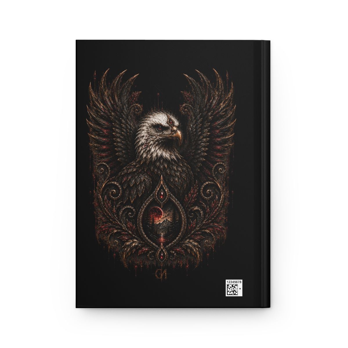 Ornate Eagle Crest Hardcover Journal | Matte Hardcover Notebook