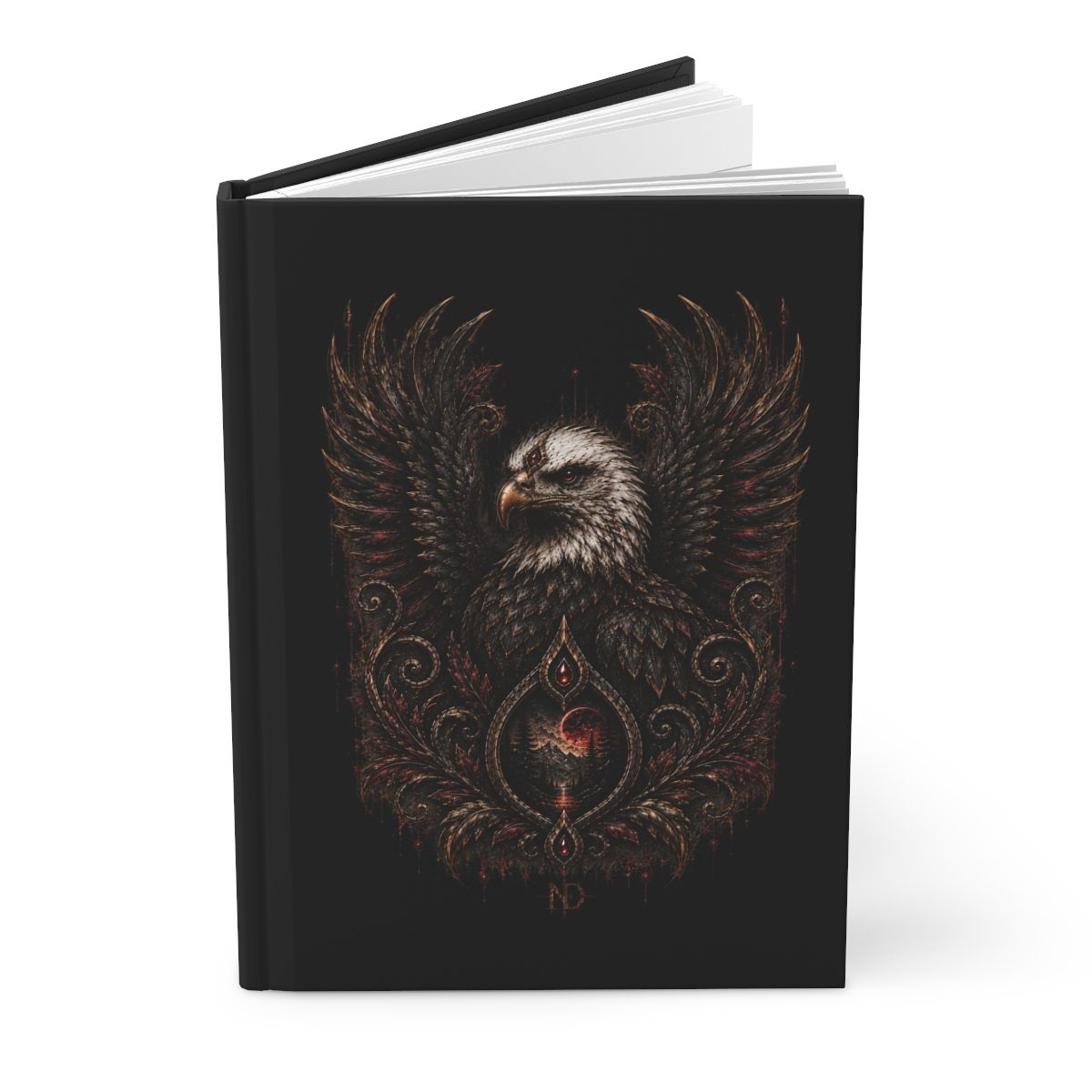 Ornate Eagle Crest Hardcover Journal | Matte Hardcover Notebook