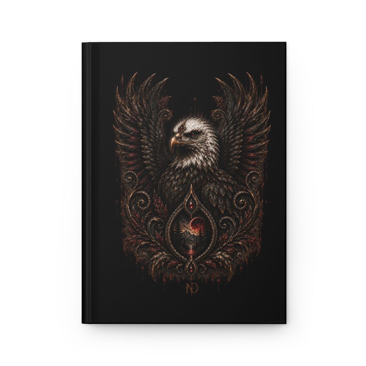 Ornate Eagle Crest Hardcover Journal | Matte Hardcover Notebook