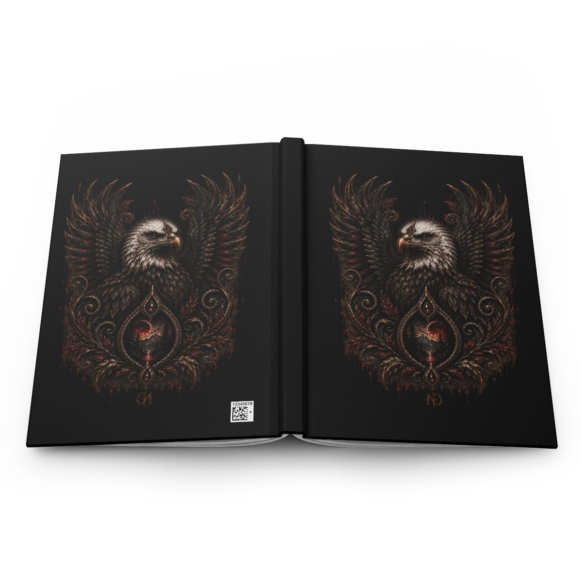 Ornate Eagle Crest Hardcover Journal | Matte Hardcover Notebook