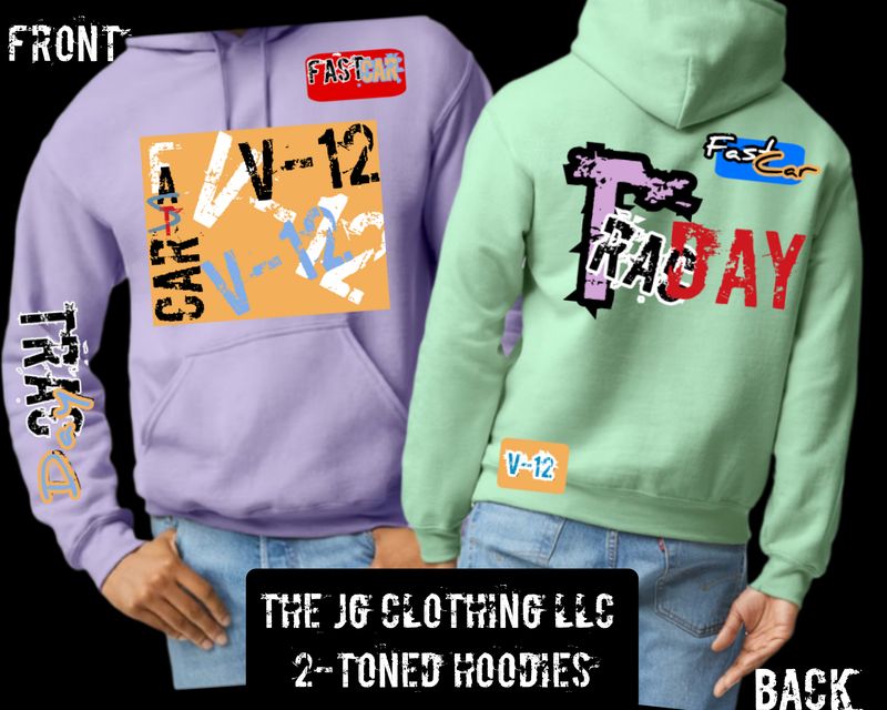 Purple &amp; Mint Green 2Toned V12 Hoodie