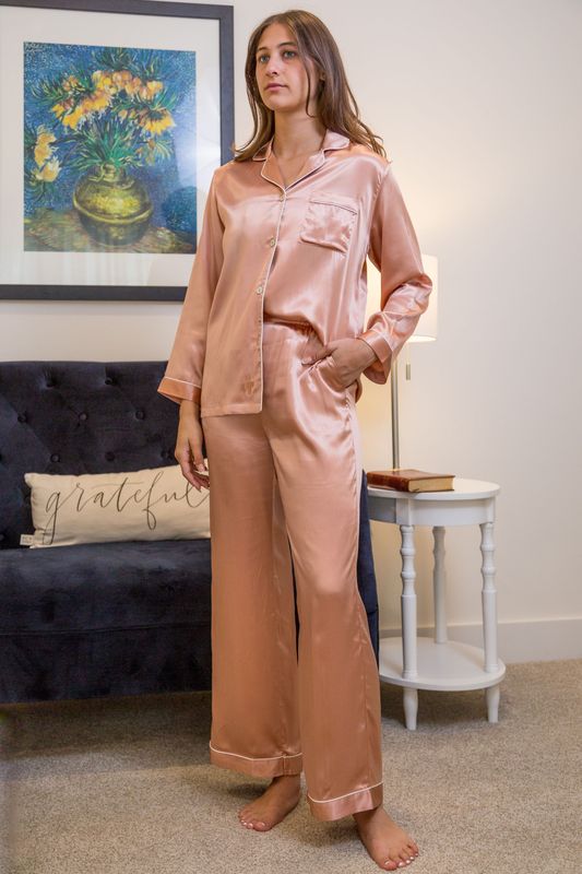 Mulberry Silk Long Sleeve PJ Top