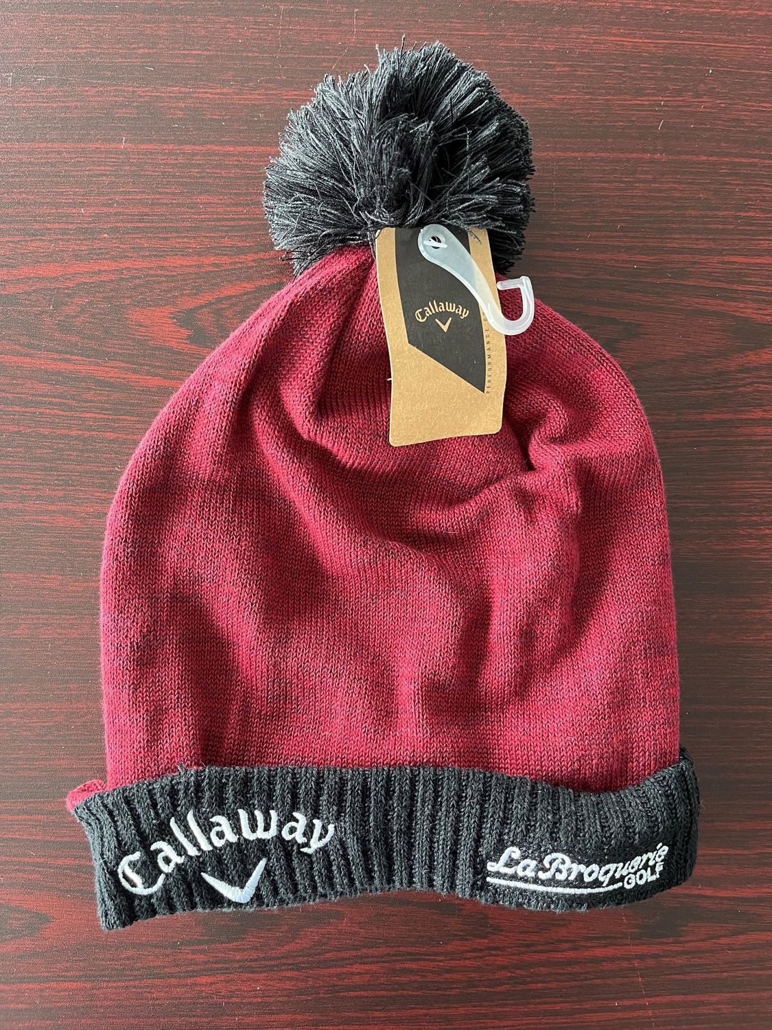 Callaway Pom Beanie Tuque Wine/Black