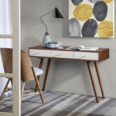 Rigby 3 Drawer Writing Desk White
