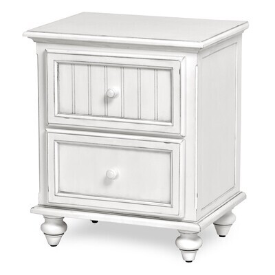 B81832-BLANC Monaco 2 Drw Nightstand