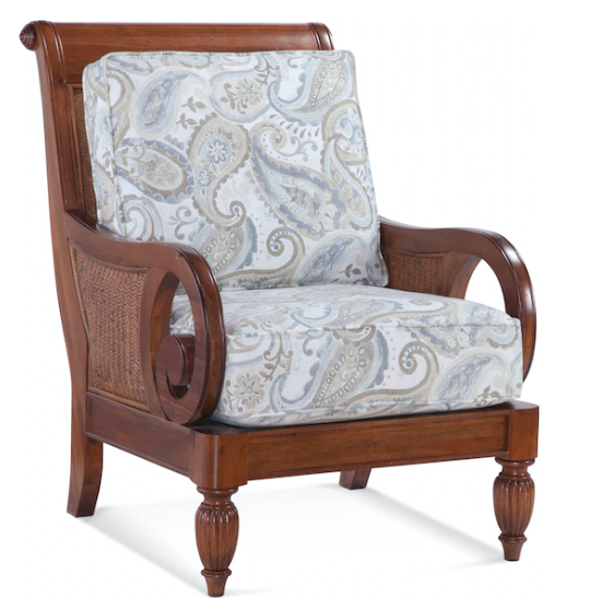 Grand View Arm Chair Blue Leaf