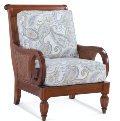 Grand View Arm Chair Blue Leaf