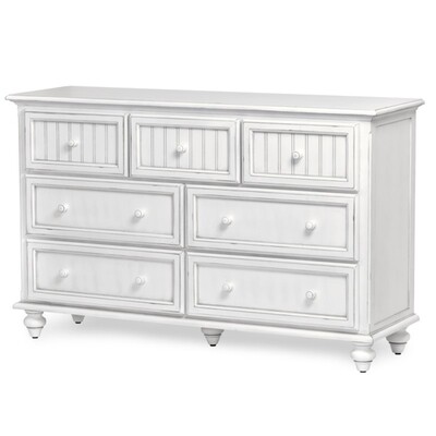 Monaco 7 Drawer Dresser White