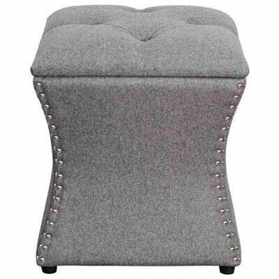 Nailhead Storage Ottoman