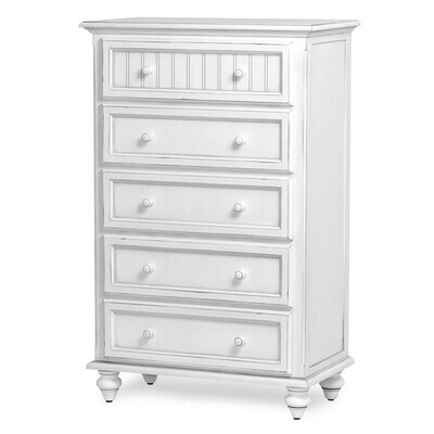 Monaco 5 Drawer Chest White