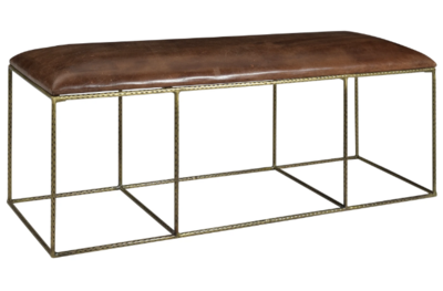 Iron Leather Bench