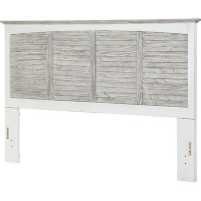 Islamorada Q Headboard Grey Finish